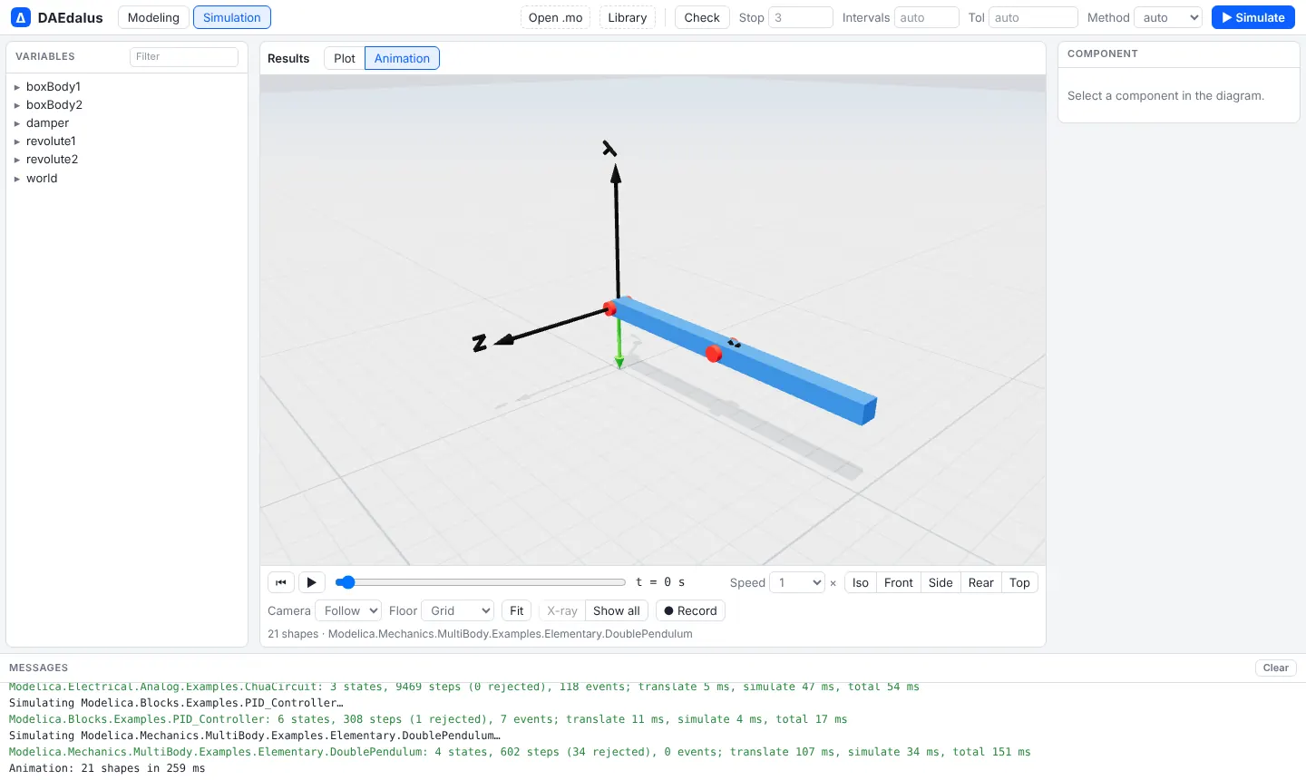 Double pendulum animation